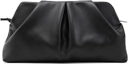 Women Clutch Bag Dressy Formal Handbag Pleated PU Clutch Purse Detachable Chain Crossbody Bag - Best Deal Finder