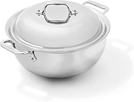 All-Clad D3 3-Ply Stainless Steel Dutch Oven 5.5 Quart Induction Oven Broiler Safe 600F Pots and Pans, Cookware Silver on Amazon.ae - Price Tracker
