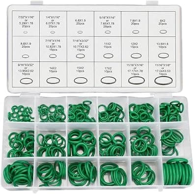 270PCS AC O-Ring Kit Automotive Air Conditioning Seal Assortment Nitrile Rubber Gasket Washers 18 Sizes Universal Repair Set for Car AC Compressor Door Window HVAC Maintenance على Amazon.ae - متتبع الأسعار
