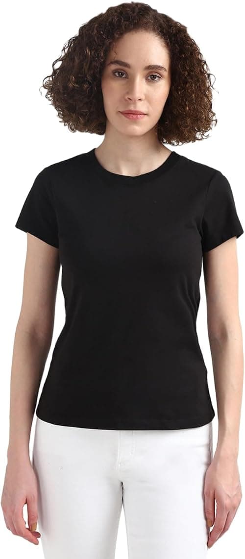 Calvin Klein Women Calvin Klein Black Logo Crew Short Sleeves T-Shirt Classic on Amazon.ae - Price Tracker