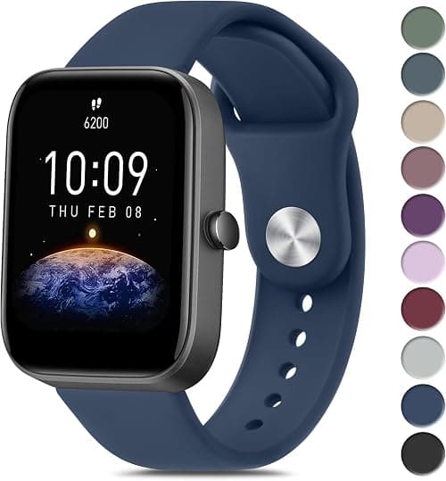 Vanjua Silicone Bands for Amazfit GTR mini Band, Amazfit GTS 4 / GTS 4 Mini / GTS 3 / GTS 2 / GTS 2e / GTS 2 mini / GTS, 20mm Quick Release Soft Sport Replacement Watch Strap for Amazfit Bip 3 / Bip 3 على Amazon.ae - متتبع الأسعار