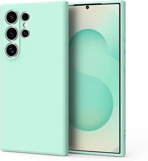 Soft Silicone Cases for Samsung Galaxy S25 Ultra 5G,[Military Grade Drop Protection] [Anti-Scratch Microfiber Lining] Shockproof Slim Cover for Samsung Galaxy S25 Ultra (Mint) على Amazon.ae - متتبع الأسعار