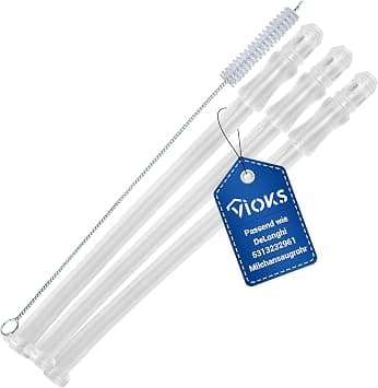 VIOKS 3 x Milk Intake Tube 156 mm + 1 x Brush Replacement for DeLоnghi - دليلك لأفضل العروض