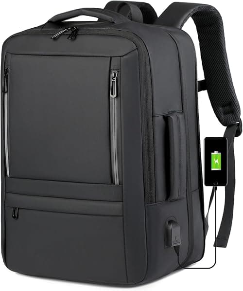Qiccijoo Travel Backpack 35L Flight Approved Carry On Backpack for Men Women Expandable Luggage Backpack 15.6 Inch Waterproof Laptop Daypack Business School Weekender Overnight Backpack على Amazon.ae - متتبع الأسعار