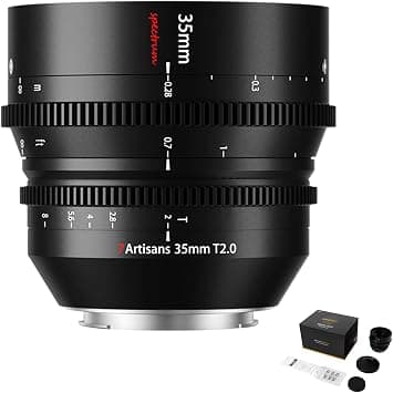 7artisans 35mm T2.0 Cine Lens for Sony E-Mount,Full Frame Large Aperture Camera Lenses on Amazon.ae - Price Tracker