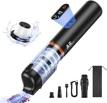 Baseus A5 Handheld Vacuum Cleaner, 16000Pa Cordless Suction, 130W Brushless Motor, 7500mAh Battery, USB-C Charging, HEPA Filter, for Car, Home, Office (Black) on Amazon - Best Deal Finder