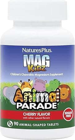 Nature's Plus Magkidz Children's Chewable Magnesium Supplement, 90 Tablets - Cherry Flavor, Animal-Shaped Sugar Free Tablets on Amazon.ae - Price Tracker