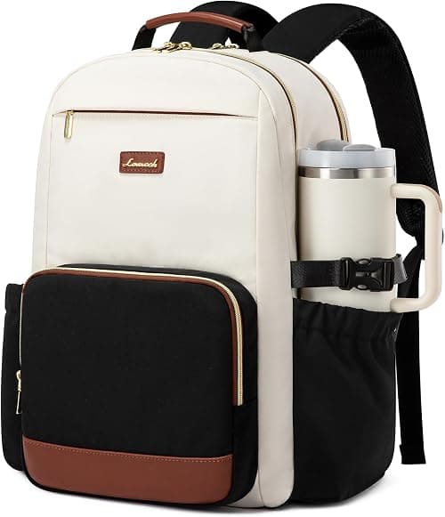 LOVEVOOK Laptop Backpack for Women with Pouch Pocket for Large Capacity Cup,15.6 Inch Laptop Computer Bag Travel Backpack Purse,Waterproof Work Business Backpack College Teacher Bags on Amazon.ae - Price Tracker