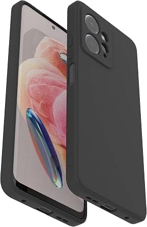Silicone Case for Xiaomi Redmi Note 12 4G, Liquid Gel Rubber Bumper Case with Soft Microfiber Lining Cushion Slim Hard Shell Shockproof Protective Cover for Redmi Note 12 4G (Black) على Amazon.ae - متتبع الأسعار