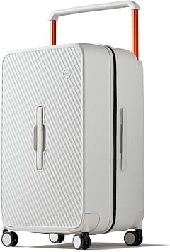 mixi 26 Inch Large Checked Luggage Suitcase with Spinner Wheels Upgrade Wide Handle PC Hard Shell Rolling Travel Suitcase, Smoke White on Amazon - Best Deal Finder