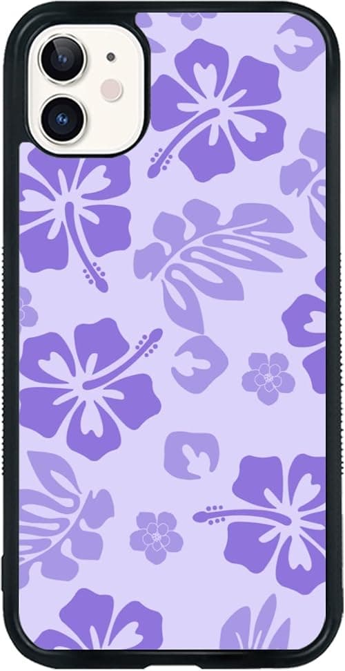 FANXI Purple Hibiscus Phone Case Compatible with iPhone 11 6.1 Inch - Shockproof Protective TPU Cute Flower Printed Phone Case Designed for iPhone 11 Case for Men Women Girls على Amazon.ae - متتبع الأسعار