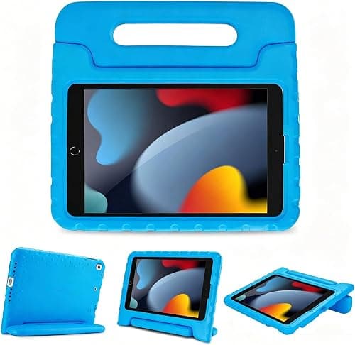 ProCase Kids Case for iPad 10.2 inch 9th 2021/ 8th 2020/7th 2019/iPad Air 10.5" 2019/ iPad Pro 10.5, Shockproof Convertible Handle Stand Cover Light Weight Kids Friendly Case for iPad 9/8/7 -Blue on Amazon.ae - Price Tracker