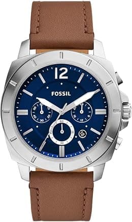 Fossil Privateer Chronograph Brown Leather Watch - BQ2819 - Best Deal Finder
