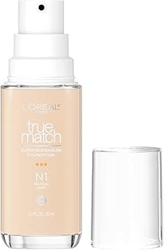 L'Oreal Paris True Match Super-Blendable Foundation, Medium Coverage Liquid Foundation Makeup with SPF 17, N1 Light, 30 fluid ml on Amazon.ae - Price Tracker