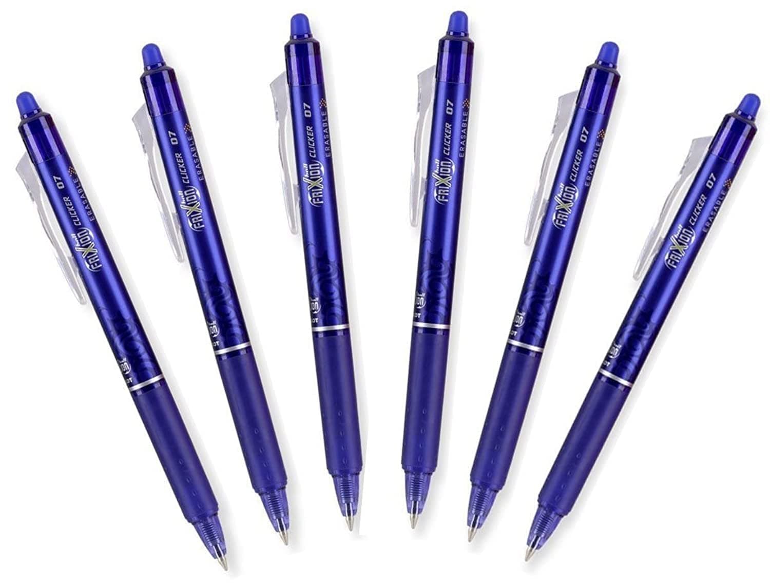 Pilot Frixion Clicker Retractable Erasable Gel Pens, Fine Point, Blue Ink (6) on Amazon.ae - Price Tracker