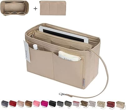 ZTUJO Purse Organizer Insert, Felt Bag Organizer with Metal Zipper, Handbag & Tote Shaper, For Speedy Neverfull Tote, 7 Sizes(Slender Medium, Silky Beige) on Amazon.ae - Price Tracker