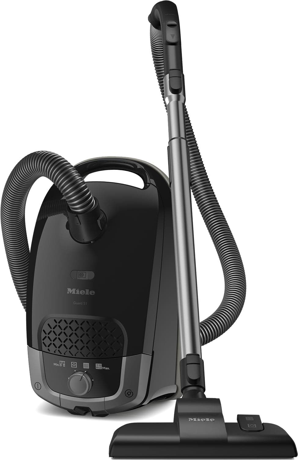 Miele Guard S1 Bagged Cylinder Vacuum Cleaner with FiberTeQ Universal Floorhead, Lightweight & Compact, in Obsidian Black/Space Grey(Amazon Exclusive) on Amazon.ae - Price Tracker