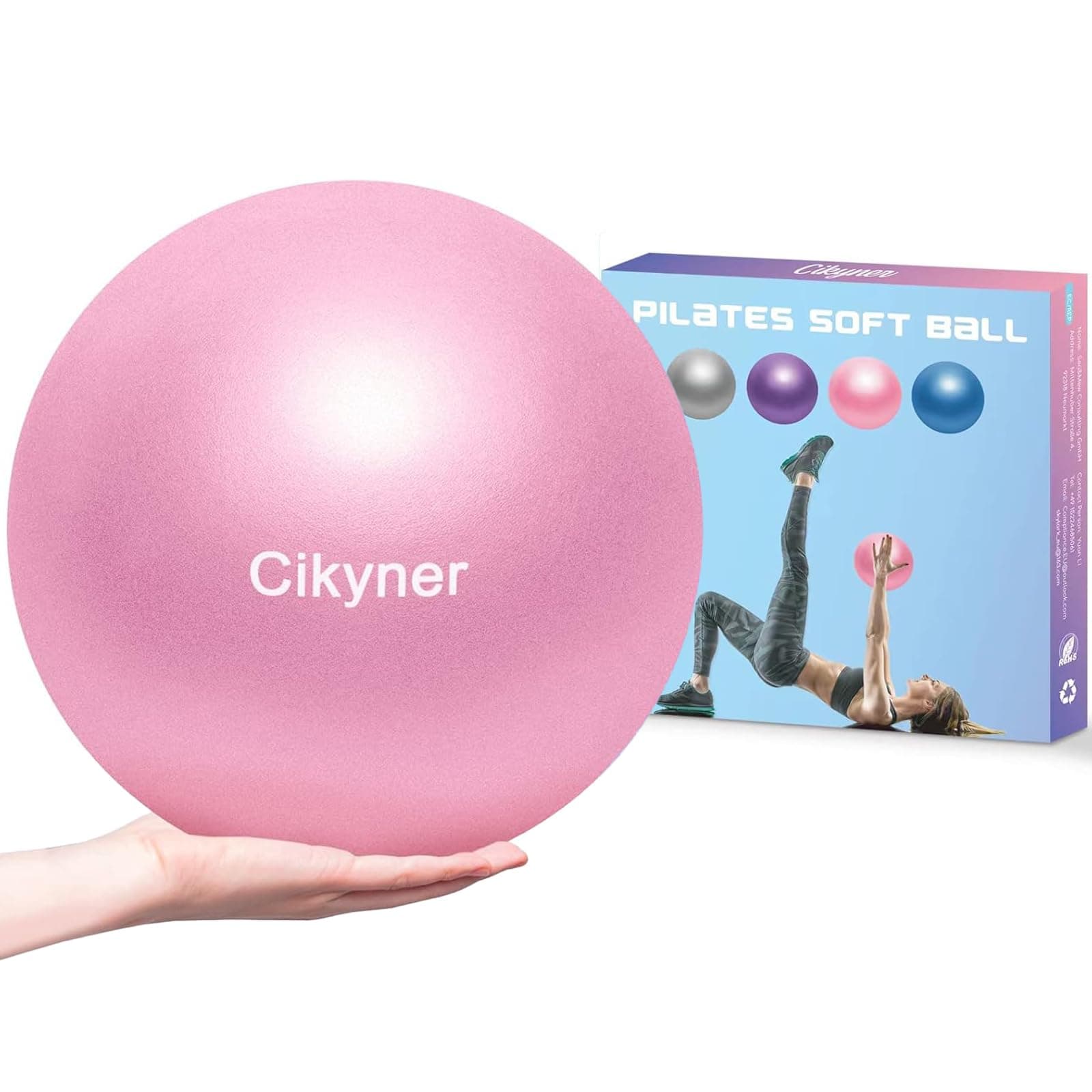 Cikyner Soft Pilates Ball, 23-25 cm Small Exercise Ball with Inflatable Straw, Pilates Ball for Pilates, Yoga, Full Body Workout, Improving Balance at Home in the Gym and Office on Amazon.ae - Price Tracker