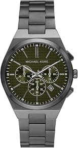 Michael Kors Runway Dual Time Black Stainless Steel Watch style MK9110 - Best Deal Finder