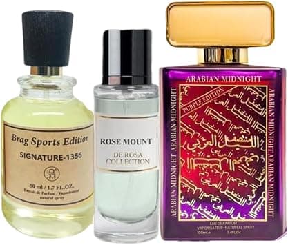 Pack of 3 Signature 1356 50ml + Midnight Purple 100ml + Rosemount 30ml | Long-Lasting Unisex Fragrance | Best Perfume for Men and Women | Bold and Captivating Aroma for Daily Wear على Amazon.ae - متتبع الأسعار