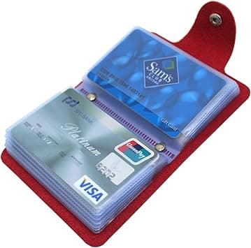 Credit Card Holders for Women Men Bank Card Case (Red) on Amazon.ae - Price Tracker