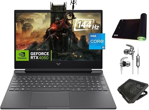 HP Victus Gaming Laptop, 15.6" 144Hz FHD, 8-Core Intel i5-13420H, NVIDIA RTX 4050 6GB GPU, 16GB RAM, 512GB SSD, Backlit KB, WiFi 6, Webcam, KeyPad, USB-C, 3-in-1 Essential Gaming Bundle, Win 11 on Amazon.ae - Price Tracker