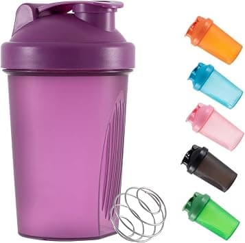 DDSHUN Shaker Bottle For Protein Powder Mixed Plastic Workout Water Bottle 400 ml with Mixball Non-Leak Cap Shaker Cups for Fitness Sports Gym Supplement Drinks Bottles (Purple) on Amazon.ae - Price Tracker