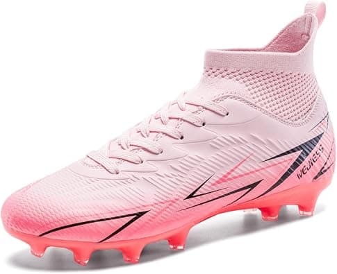 Indoor Soccer Cleats Mens Womens Turf Soccer Cleats Wide Socer Shoes FG AG TF High Ankle Football Boots on Amazon.ae - Price Tracker