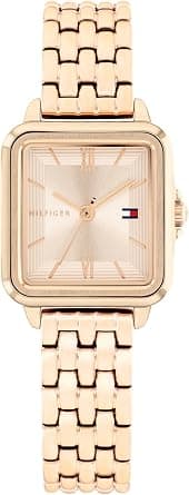 Tommy Hilfiger Three Hand Quartz Movement Watch for Women with Stainless Steel Bracelet or Leather Strap على Amazon.ae - متتبع الأسعار