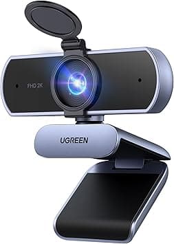 UGREEN 2K HD Webcam with Privacy Cover for PC/Laptop, Dual Mic Stereo Audio USB Web Camera 2K 30fps/1080P 60fps, Low-Light Correction 80° View, for Mac Windows YouTube,Zoom,Skype, Support Tripod, Grey - Amazon.ae Price Tracker