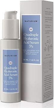 Naturium Quadruple Hyaluronic Acid Serum 5%, Hydrating & Anti-Aging Face Moisturizer, Fragrance Free, 1.0 oz on Amazon.ae - Price Tracker