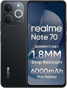 realme Note70 4G Smartphone 4+128GB Obsidian Black, 6.74 inch Screen, 90Hz LCD Display, 6000mAh Battery, 5+13MP Camera, Powerful Octa-core Processor, IP54 on Amazon.ae - Price Tracker