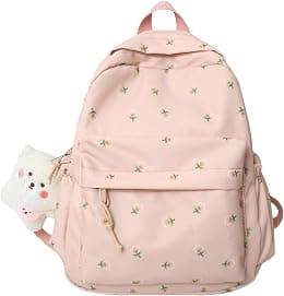Small Flower school bag for Teen Girls Kawaii Floral Backpack for Girls Women Student Aesthetic Cute Mini Bookbag - Best Deal Finder
