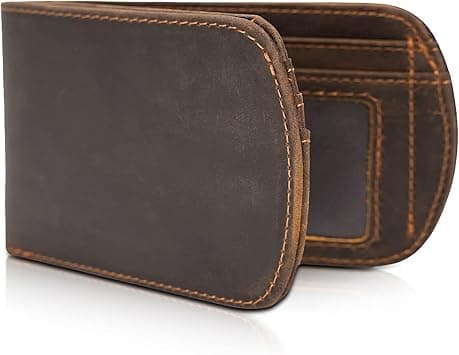 Polare Slim Curve Front Pocket RFID Blocking Italian Real Leather Bifold Wallet for Men (Dark Brown) on Amazon.ae - Price Tracker