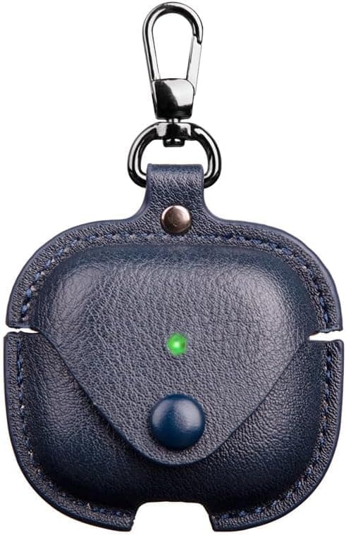 for Airpods 4 Case Leather with Keychain, Stylish Retro Leather Wireless Charging Protective Headphone Case Cover for Apple Airpods 4th Generation 2024 Front LED Visible (Blue) on Amazon - Best Deal Finder