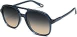 SOJOS Retro Vintage Polarized Sunglasses Double Bridge Brow Bar Square Aviators SJ2174 - Best Deal Finder