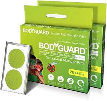 Bodyguard Natural Mosquitoes Repellent Patches | Bug Repellent Patches | Premium Mosquito Patches for Kids, Adults, Camping, Travel, Outdoors & Home Protection (2 X 24 Patches) - Amazon.ae Price Tracker