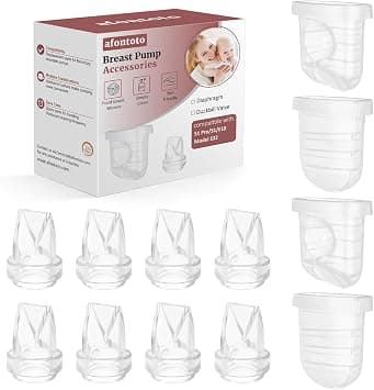 12PCS Duckbill Valve & Silicone Diaphragm Compatible with eufy S1 Pro/S1/E10, NCVI/Lansinoh Discreet Duo/Zooawa/Nuliie S32 Breast Pump Replacement Parts, Breastfeeding Essential Accessories على Amazon.ae - متتبع الأسعار