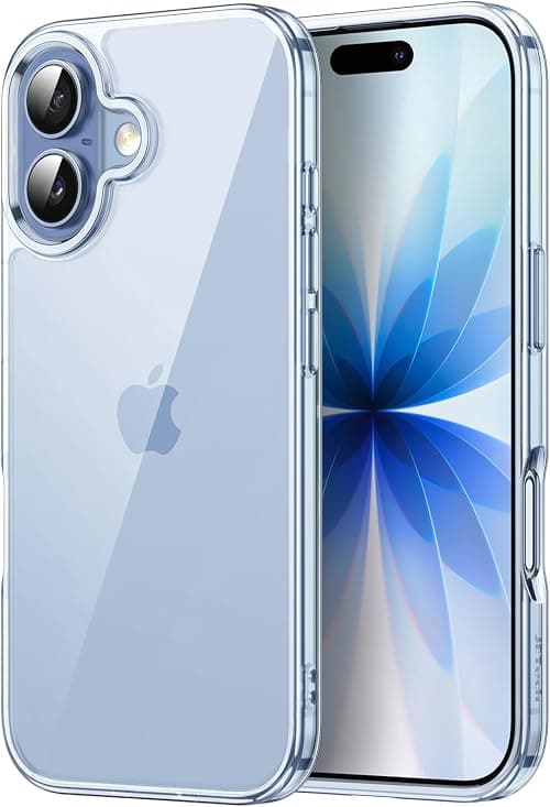 JETech Case for iPhone 17 6.3-Inch, Non-Yellowing Shockproof Phone Bumper Cover, Anti-Scratch Clear Back (Mist Blue) على Amazon.ae - متتبع الأسعار