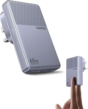 UGREEN Nexode Air Type C 65W Ultra Slim Adapter with Folding Pin | GaN USB Fast Charge Wall Charger, iPhone Charger Compatible with iPhone 17 Pro Max, iPad and Macbook Air - متتبع أسعار Amazon.sa