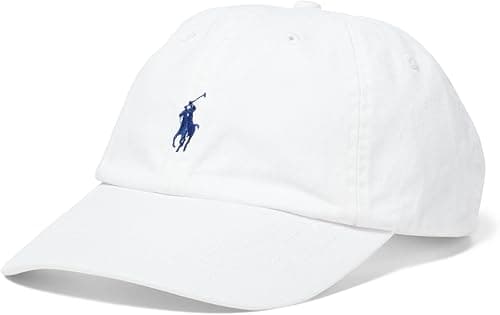 Ralph Lauren Polo Men`s Cotton Chino Baseball Cap (White(3007)/Navy/White, One Size) on Amazon.ae - Price Tracker