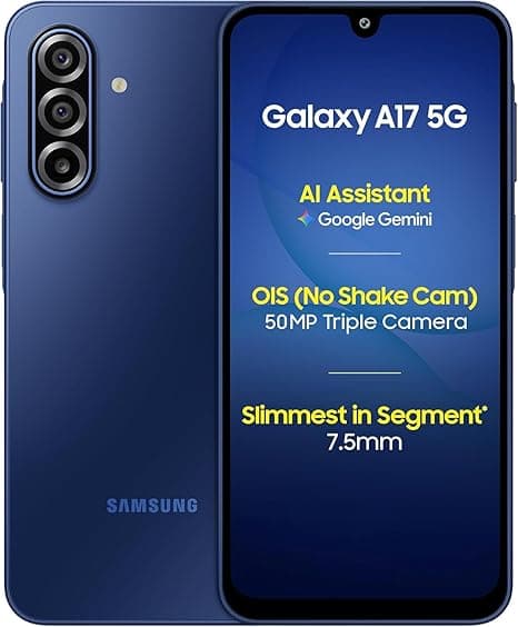 Samsung Galaxy A17 5G Blue (8 GB RAM / 256 GB Storage) Android Smartphone | 6x OS Upgrades, Large Display, 50MP OIS Camera | International Version on Amazon.ae - Price Tracker