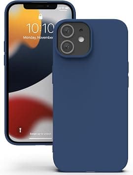 YATWIN Silicone Case for iPhone 12/12 Pro, Soft-Touch, Shockproof, DustProof, Antiskid Full Body Armour Phone Cover for Apple iPhone 12/12 Pro - Dark Blue على Amazon.ae - متتبع الأسعار