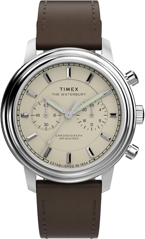 Timex Men's Chronograph Quartz Watch with Leather Strap TW2Y23500 on Amazon.ae - Price Tracker