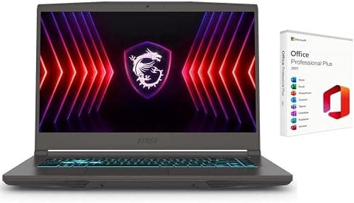 MSI Thin 15.6 inch FHD 144Hz Gaming Laptop | Intel Core i5-13420H(Beat i7-12650H)| NVIDIA GeForce RTX 4060 | Backlit |Grey | 16GB RAM | 512GB SSD |Windows 11 Home |Bundle with Microsoft Office 2021 على Amazon.ae - متتبع الأسعار