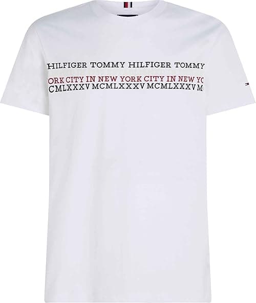 Tommy Hilfiger Men CENTER CHEST STRIPE S/S T-Shirts on Amazon.ae - Price Tracker