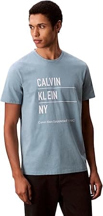 Calvin Klein mens Ss 30s Eu Calvin Klein Ny Graphi Lv04rd818g T-Shirts (pack of 1) on Amazon.ae - Price Tracker