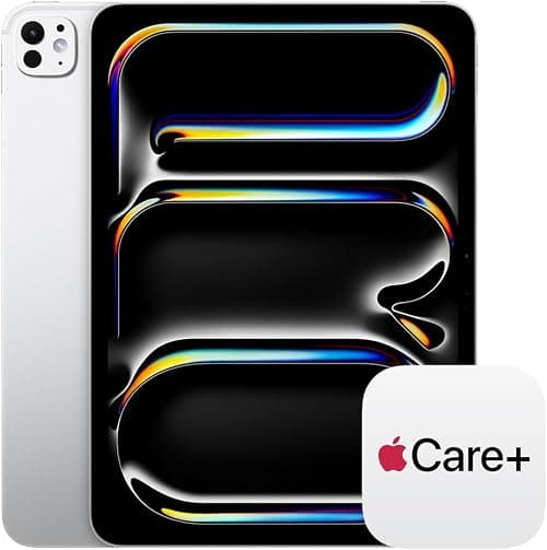 Apple iPad Pro 11-inch (M4): Ultra Retina XDR display, 1TB, Landscape 12MP Front Camera/12MP Back Camera, LiDAR scanner, Wi-Fi 6E - Silver with AppleCare+ (2 Years) على Amazon.ae - متتبع الأسعار