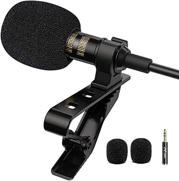 PoP voice Professional Lavalier Lapel Microphone Omnidirectional Condenser Mic for iPhone Android Smartphone,Recording Mic for Youtube,Interview,Video - Amazon.ae Price Tracker