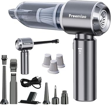 5-in-1 Cordless Car Vacuum Cleaner, Handheld Vacuum for Computer, 23,000 Pa, Strong Suction/Blow/Dust Removal, HEPA Filter, Rechargeable, Portable, for Car, Pet Hair على أمازون - دليلك لأفضل العروض